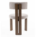 Sheridan - Mid-Century Modern Grey Fabric + Walnut Dining Chair