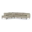 Sherry - Modern Grey Leather Left Facing Sectional Sofa