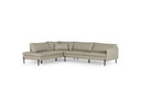 Sherry - Modern Grey Leather Left Facing Sectional Sofa