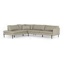 Sherry - Modern Grey Leather Left Facing Sectional Sofa