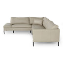 Sherry - Modern Grey Leather Left Facing Sectional Sofa
