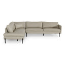 Sherry - Modern Grey Leather Left Facing Sectional Sofa