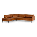 Sherry - Modern Cognac Leather Left Facing Sectional Sofa