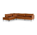 Sherry - Modern Grey Leather Right Facing Sectional Sofa