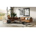 Sherry - Modern Cognac Leather Right Facing Sectional Sofa