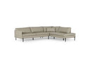 Sherry - Modern Cognac Leather Left Facing Sectional Sofa