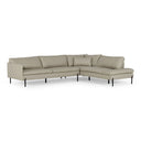 Sherry - Modern Grey Leather Right Facing Sectional Sofa