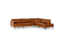 Sherry - Modern Cognac Leather Left Facing Sectional Sofa