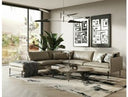 Cascade - Modern Beige Fabric U Shaped Sectional Sofa