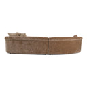 Sheth - Modern Brown Fabric Curved Sectional Sofa