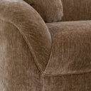 Sheth - Modern Brown Fabric Curved Sectional Sofa