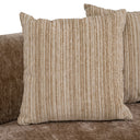 Sheth - Modern Brown Fabric Curved Sectional Sofa