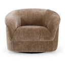 Sheth - Modern Brown Fabric Curved Sectional Sofa