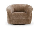 Sheth - Modern Brown Fabric Accent Chair