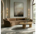 Sheth - Modern Brown Fabric Accent Chair
