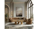 Sheth - Modern Brown Fabric Accent Chair