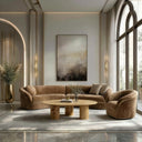Sheth - Modern Brown Fabric Accent Chair