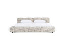Shiloh - Modern Off-White + Black Fabric Bed