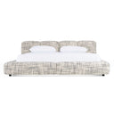Shiloh - Modern Off-White + Black Fabric Bed
