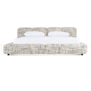 Shiloh - Modern Off-White + Black Fabric Bed