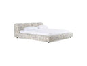 Shiloh - Modern Off-White + Black Fabric Bed