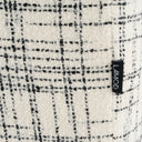 Shiloh - Modern Off-White + Black Fabric Bed