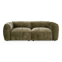 Siegal - Modern Olive Green Fabric Loveseat Sofa