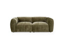 Siegal - Modern Olive Green Fabric Loveseat Sofa