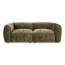 Siegal - Modern Olive Green Fabric Loveseat Sofa