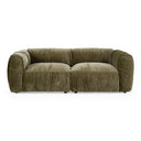 Siegal - Modern Olive Green Fabric Loveseat Sofa