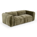 Siegal - Modern Olive Green Fabric Loveseat Sofa
