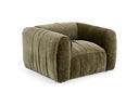 Siegal - Modern Olive Green Fabric Lounge Chair