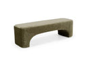 Siegal - Modern Olive Green Fabric Bench