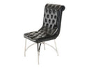 Silvie Modern Black Leatherette Dining Chair