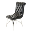 Silvie Modern Black Leatherette Dining Chair