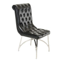 Silvie Modern Black Leatherette Dining Chair