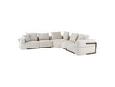 Simone - Modern Off-White Fabric Sectional Sofa