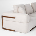 Simone - Modern Off-White Fabric Sectional Sofa