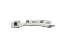Siret - Modern Ivory Fabric Modular Sectional Sofa W/ Coffee Table