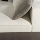 Siret - Modern Ivory Fabric Modular Sectional Sofa W/ Coffee Table