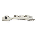 Siret - Modern Ivory Fabric Modular Sectional Sofa W/ Coffee Table