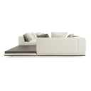 Siret - Modern Ivory Fabric Modular Sectional Sofa W/ Coffee Table