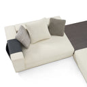 Siret - Modern Ivory Fabric Modular Sectional Sofa W/ Coffee Table