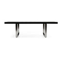 Skyline + Cora - Modern Black Crocodile + Grey Fabric & Leatherette Dining Set