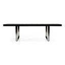Skyline Modern Black Crocodile Lacquer Extendable Dining Table