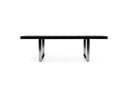 Skyline Modern Black Crocodile Lacquer Extendable Dining Table
