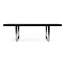 Skyline Modern Black Crocodile Lacquer Extendable Dining Table