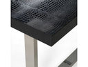Skyline Modern Black Crocodile Lacquer Extendable Dining Table