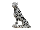 Snow Leopard - White & Black Sculpture