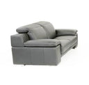 Evergreen Modern Stone Grey Italian Leather Chair